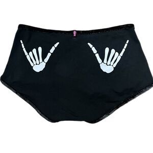 Victorias Secret Pink Cotton Low Rise Boyshort Cotton Halloween Panty black S